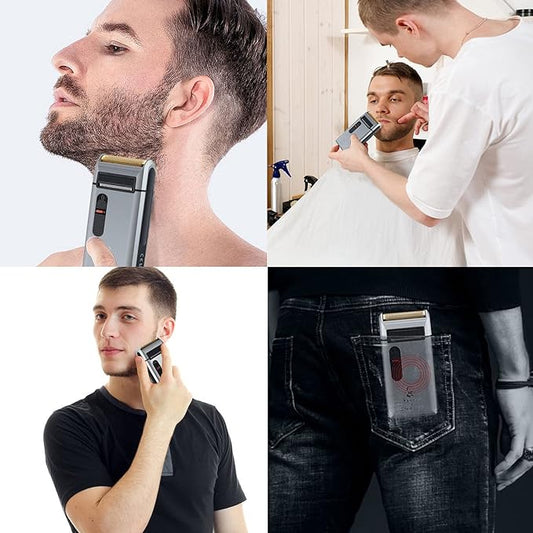๐ช Retro Electric Shaver for Men | Rechargeable Foil Shaver & Trimmer โจ