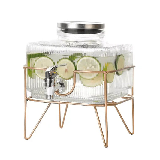 Glass Water Server with Stand