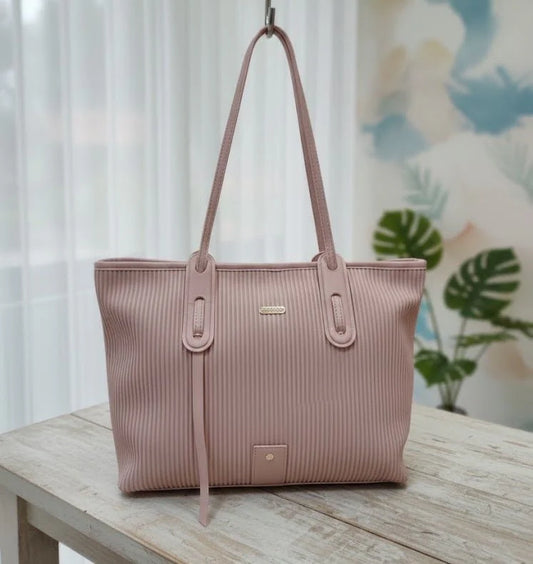 Vertical Ribbed Tote Bag