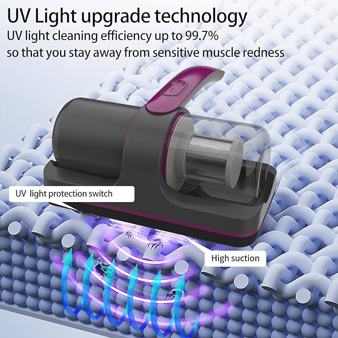 🔥 Smart & Heavy Duty Dust & Mite Vacuum Cleaner – Powerful Handheld Cleaning