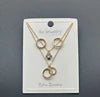 Double Ring Sparkle Pendant Set