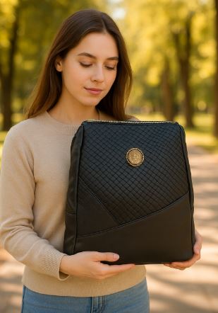 Elegant Faux-Leather Backpack