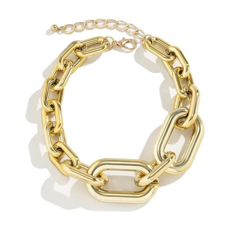 Necklaces For Women, Gold Chain Necklace Chunky,Necklace Link Chain Choker Vintage Heavy Metal Thick Chain