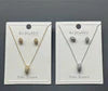Oval Sparkle CZ Pendant Set