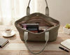 Ribbed Texture Tote Handbag