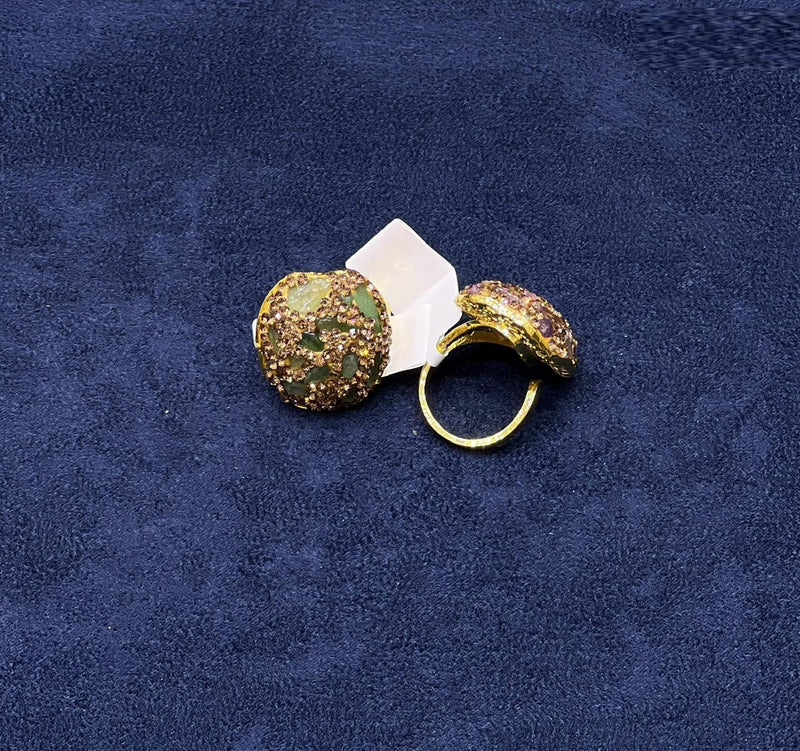 Stone Pavé Statement Ring