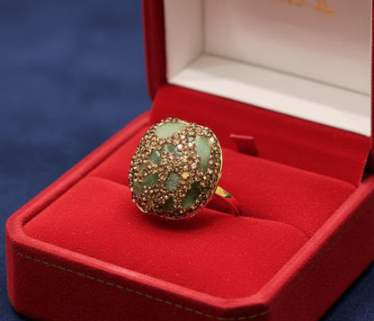 Stone Pavé Statement Ring